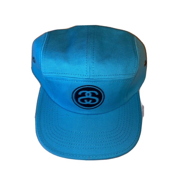 Stussy Other - Stussy Skateboarding Linked Up Logo Camp 5 Panel Hat Cap Capz Blue